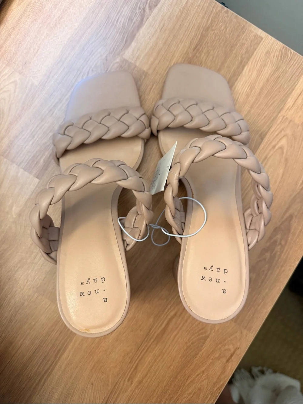 A New Day - nude braided heels